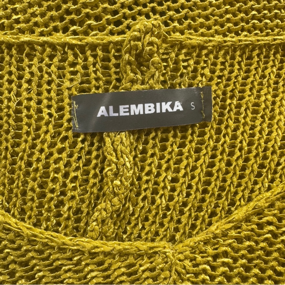 Alembika Knit Tunic Top - Chartreuse & Black - Small - Picture 5 of 8